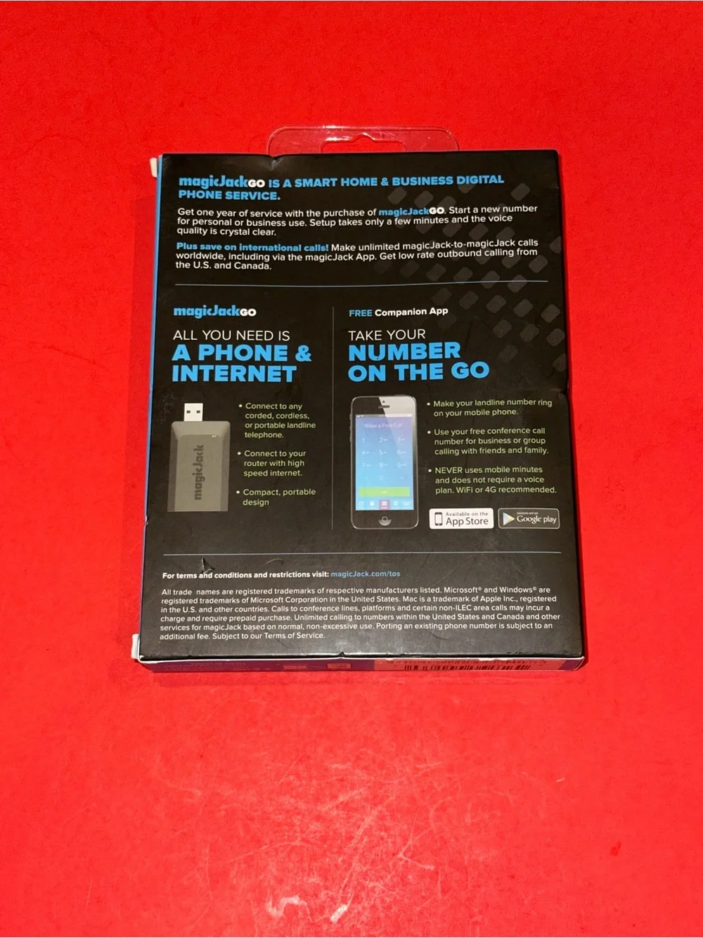 Magicjack Go K1103 Digital Phone Service Device (Unlimited Calls for 12 Months)